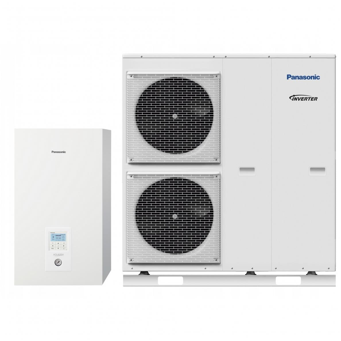 Panasonic Bi-Bloc 12 kW T-CAP Super tylus be integruoto boilerio WH-SQC12H9E8 / WH-UQ12HE8